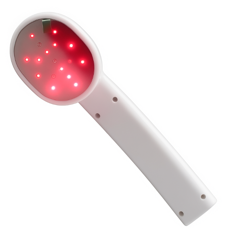 Photonix PulseThera handheld red and NIR light wand from Recovery & Wellness HQ, showing the device with a sleek design.
