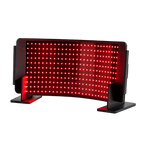 HelioCurve Elite Red/NIR Panel from Recovery & Wellness HQ emitting red and near-infrared light.